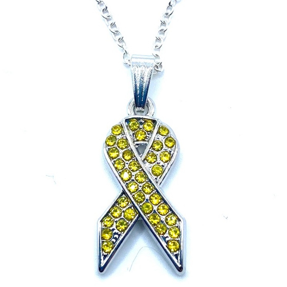 Yellow Ribbon Awareness Necklace Support Military Troops